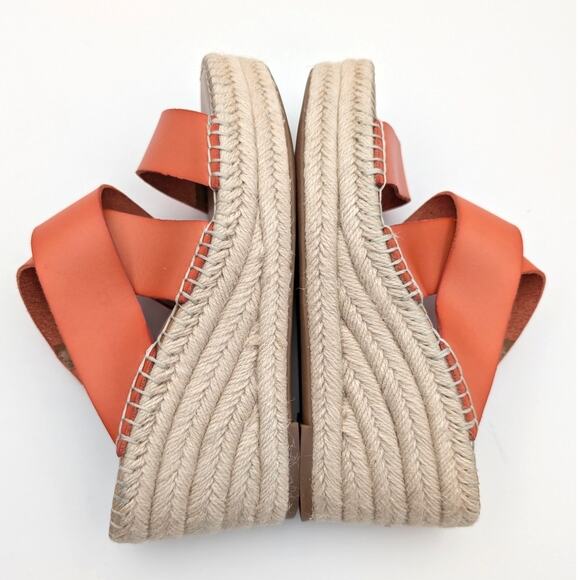 Nordstrom Rack Cressida Platform Wedge Espadrille Sandal Red Size US6M EU37 - Picture 9 of 12